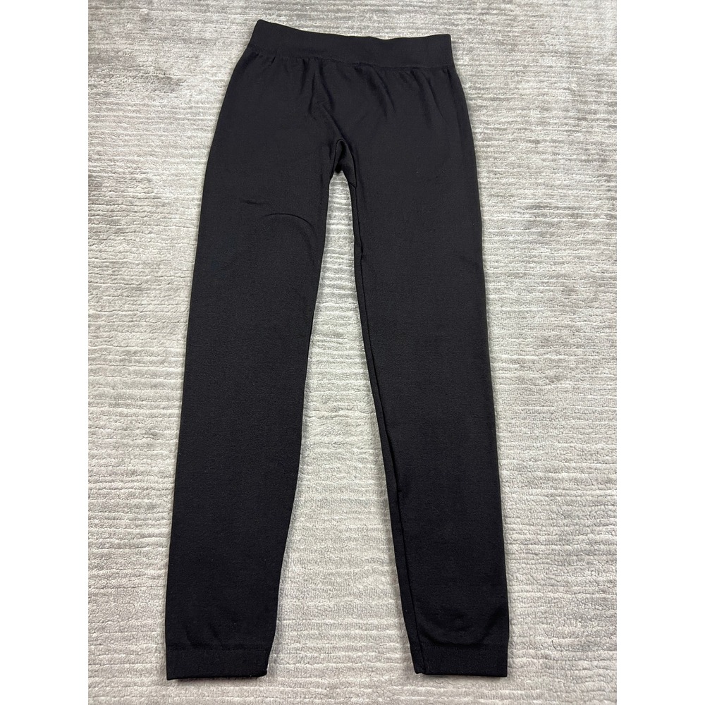 Maze Collection Leggings Womens S/M Black Fleece Lined Elastic Waist Casual Warm